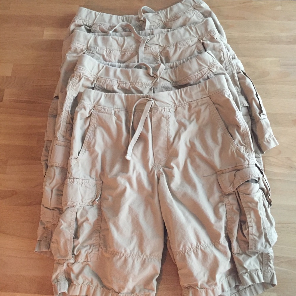 Boys pull on cargo shorts